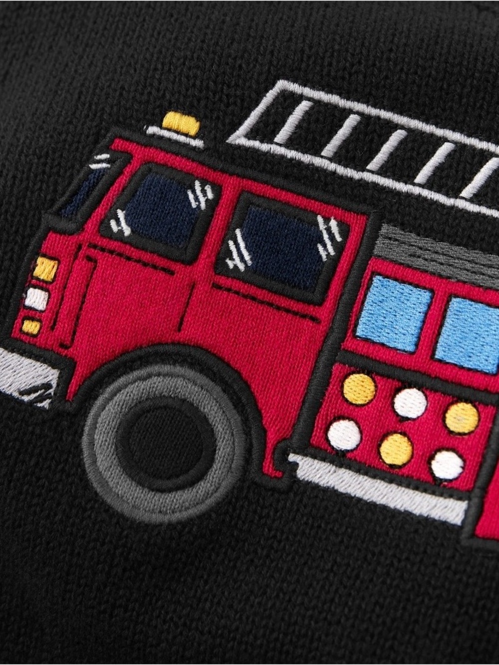 Gymboree Boys ‘Fire Chief’ Black Fire Truck Sweater Size 6 - Picture 5 of 11